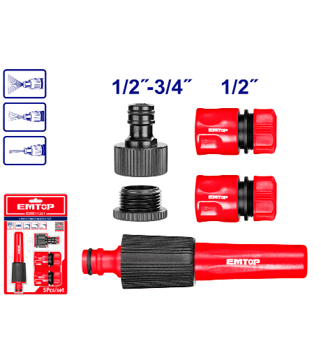 CONJUNTO CONECTORES AUTO-STOP + BOQUILLA RIEGO